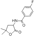 BENZAMIDE, N-(5,5-DIMETHYL-2-OXOTETRAHYDRO-3-FURYL)-p-FLUORO- Struktur