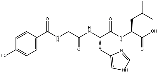 P-HYDROXYHIPPURYL-HIS-LEU-OH Struktur