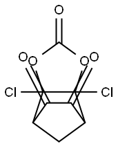 3a,7a-Dichloro-3a,4,7,7a-tetrahydro-4,7-methano-1,3-benzodioxole-2,5,6-trione Struktur