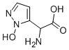 1H-Pyrazole-5-acetic acid, alpha-amino-1-hydroxy- (9CI) Struktur