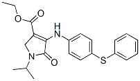 ethyl 5-oxo-4-[(4-phenylsulfanylphenyl)amino]-1-propan-2-yl-2H-pyrrole -3-carboxylate Struktur