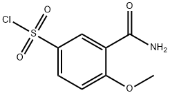 3-(aminocarbonyl)-4-methoxybenzenesulfonyl chloride Struktur