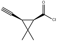 Cyclopropanecarbonyl chloride, 3-ethynyl-2,2-dimethyl-, (1R-cis)- (9CI) Struktur