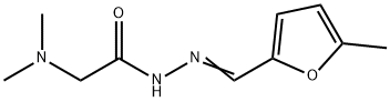 Glycine, N,N-dimethyl-, [(5-methyl-2-furanyl)methylene]hydrazide (9CI) Struktur