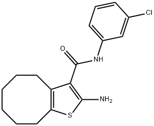 2-AMINO-N-(3-CHLOROPHENYL)-4,5,6,7,8,9-HEXAHYDROCYCLOOCTA[B]THIOPHENE-3-CARBOXAMIDE Struktur