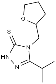 5-ISOPROPYL-4-(TETRAHYDROFURAN-2-YLMETHYL)-4H-1,2,4-TRIAZOLE-3-THIOL Struktur