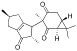 (1R,3S,6S)-3-[(1S,2S,5S)-1,2,3,4,5,6-Hexahydro-2,5-dimethyl-3-oxopentalen-1-yl]-3,7,7-trimethylbicyclo[4.1.0]heptane-2,4-dione Struktur