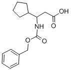 3-{[(benzyloxy)carbonyl]amino}-3-cyclopentylpropanoic acid Struktur