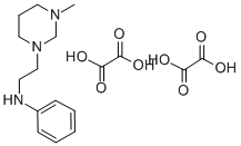 1(2H)-Pyrimidineethanamine, tetrahydro-3-methyl-N-phenyl-, ethanedioat e (1:2) Struktur