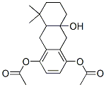 Diacetic acid 5,6,7,8,8a,9,10,10a-octahydro-8a-hydroxy-5,5-dimethylanthracene-1,4-diyl ester Struktur