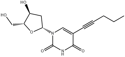 5-(1-pentynyl)-2'-deoxyuridine Struktur