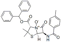 BENZHYDRYL 6-(4-METHYLBENZAMIDO)PENICILLANATE 4-OXIDE Struktur