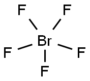 Bromine pentafluoride Struktur