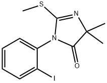 1-(2-Iodophenyl)-4,4-dimethyl-2-(methylthio)-2-imidazolin-5-one Struktur