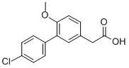 4'-Chloro-6-methoxy-3-biphenylacetic acid Struktur