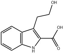 3-(2-HYDROXY ETHYL)-1H-INDOLE-2-CARBOXYLIC ACID Struktur