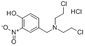 4-((Bis(2-chloroethyl)amino)methyl)-2-nitro-phenol hydrochloride Struktur