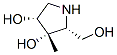 3,4-Pyrrolidinediol,2-(hydroxymethyl)-3-methyl-,(2R,3S,4R)-(9CI) Struktur