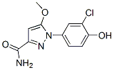 3-carbamoyl-1-(3-chloro-4-hydroxyphenyl)-5-methoxypyrazole Struktur