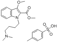 1-(delta-Dimethylaminobutyl)-2-methoxycarbonyl-3-methoxy-indol-toluol- 4-sulfonat [German] Struktur