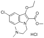 1-(beta-Dimethylaminoaethyl)-2-methoxycarbonyl-3-aethoxy-5-chlor-indol -hydrochlorid [German] Struktur