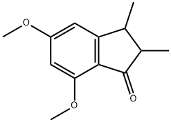 5,7-DIMETHOXY-2,3-DIMETHYL-INDAN-1-ONE Struktur