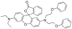 2'-[bis(2-phenoxyethyl)amino]-6'-(diethylamino)spiro[isobenzofuran-1(3H)-9'(9H)-xanthene]-3-one Struktur