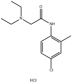 (4-chloro-2-methyl-phenyl)carbamoylmethyl-diethyl-azanium chloride Struktur