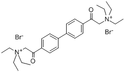 4,4'-Biphenylenebis(2-oxoethylene)bis(triethylammonium) dibromide Struktur