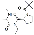 N-pivaloylprolyl-N-methyl-N'-isopropylalaninamide Struktur