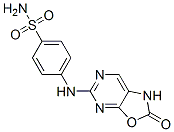 p-[(1,2-dihydro-2-oxooxazolo[5,4-d]pyrimidin-5-yl)amino]benzenesulphonamide Struktur