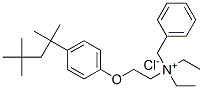 benzyldiethyl-2-[p-(1,1,3,3-tetramethylbutyl)phenoxy]ethylammonium chloride Struktur