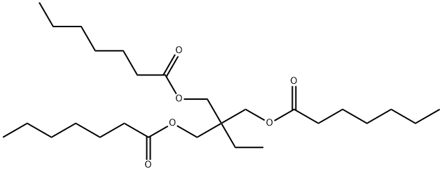 2-ethyl-2-[[(1-oxoheptyl)oxy]methyl]propane-1,3-diyl bisheptanoate Struktur