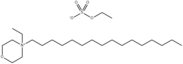 4-ethyl-4-hexadecylmorpholinium ethyl sulphate Struktur