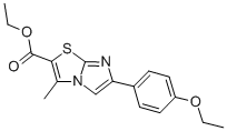 6-(4-ETHOXYPHENYL)-3-METHYLIMIDAZO[2,1-B]THIAZOLE-2-CARBOXYLIC ACID ETHYL ESTER Struktur