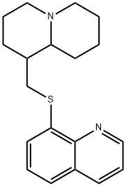 Thiolupinine ester 8-quinoline Struktur