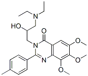 4(3H)-Quinazolinone,  3-[3-(diethylamino)-2-hydroxypropyl]-6,7,8-trimethoxy-2-(4-methylphenyl)- Struktur