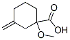 Cyclohexanecarboxylic acid, 1-methoxy-3-methylene- (9CI) Struktur