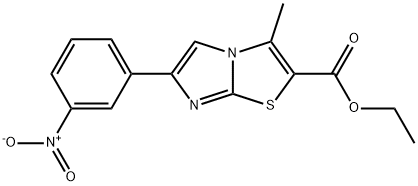 3-METHYL-6-(3-NITROPHENYL)IMIDAZO[2,1-B]THIAZOLE-2-CARBOXYLIC ACID ETHYL ESTER Struktur