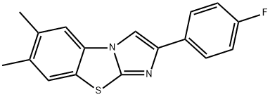 6,7-DIMETHYL-2-(4-FLUOROPHENYL)IMIDAZO[2,1-B]BENZOTHIAZOLE Struktur