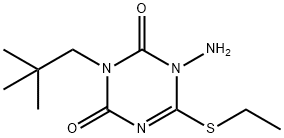 1-amino-6-(ethylthio)-3-neopentyl-1,3,5-triazine-2,4(1H,3H)-dione Struktur