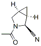 3-Azabicyclo[3.1.0]hexane-2-carbonitrile, 3-acetyl-, (1alpha,2beta,5alpha)- (9CI) Struktur