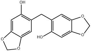 6,6'-Methylenebis-1,3-benzodioxol-5-ol Struktur