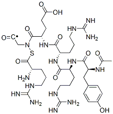 acetyltyrosyl-arginyl-arginyl-glutamyl-arginyl-thioglycyl Struktur