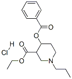 ethyl 4-benzoyloxy-1-propyl-piperidine-3-carboxylate hydrochloride Struktur