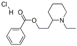 2-(1-ethyl-2-piperidyl)ethyl benzoate hydrochloride Struktur