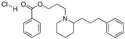 3-[2-(3-phenylpropyl)-1-piperidyl]propyl benzoate hydrochloride Struktur