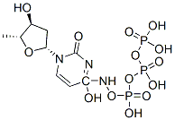 [hydroxy-[hydroxy-[[(2R,3S,5R)-3-hydroxy-5-[4-(hydroxyamino)-2-oxo-pyr imidin-1-yl]oxolan-2-yl]methoxy]phosphoryl]oxy-phosphoryl]oxyphosphoni c acid Struktur