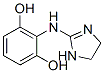 2-[(2,6-Dihydroxyphenyl)amino]-2-imidazoline Struktur