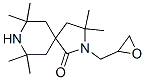 2,2,7,7,9,9-hexamethyl-1-oxa-3-(oxiranylmethyl)-3,8-diazaspiro[4.5]decan-4-one Struktur